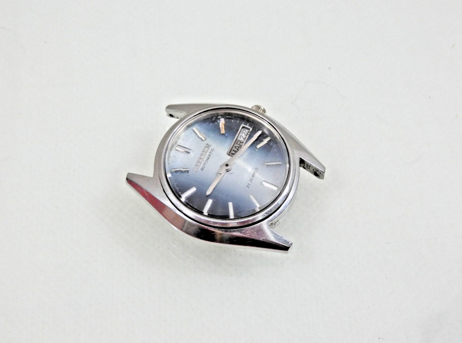 VINTAGE CITIZEN AUTOMATIC WATCH faceted crystal 6501 / 61-0593