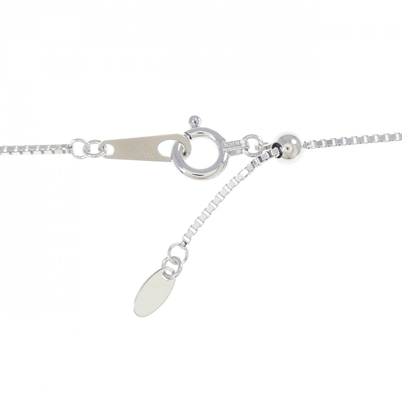 Authentic K18WG Cross Diamond Necklace 1.01CT #270-004-157-7988