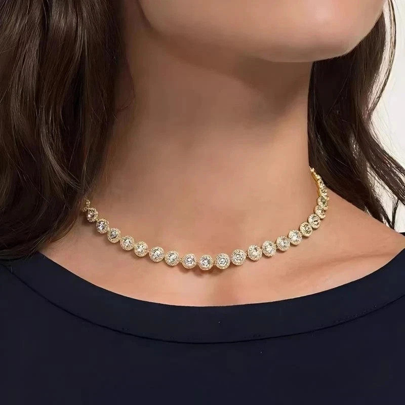Swarovski Ariana GrandexSwarovski Tennis Necklace+Bracelet+Ear studs Combination