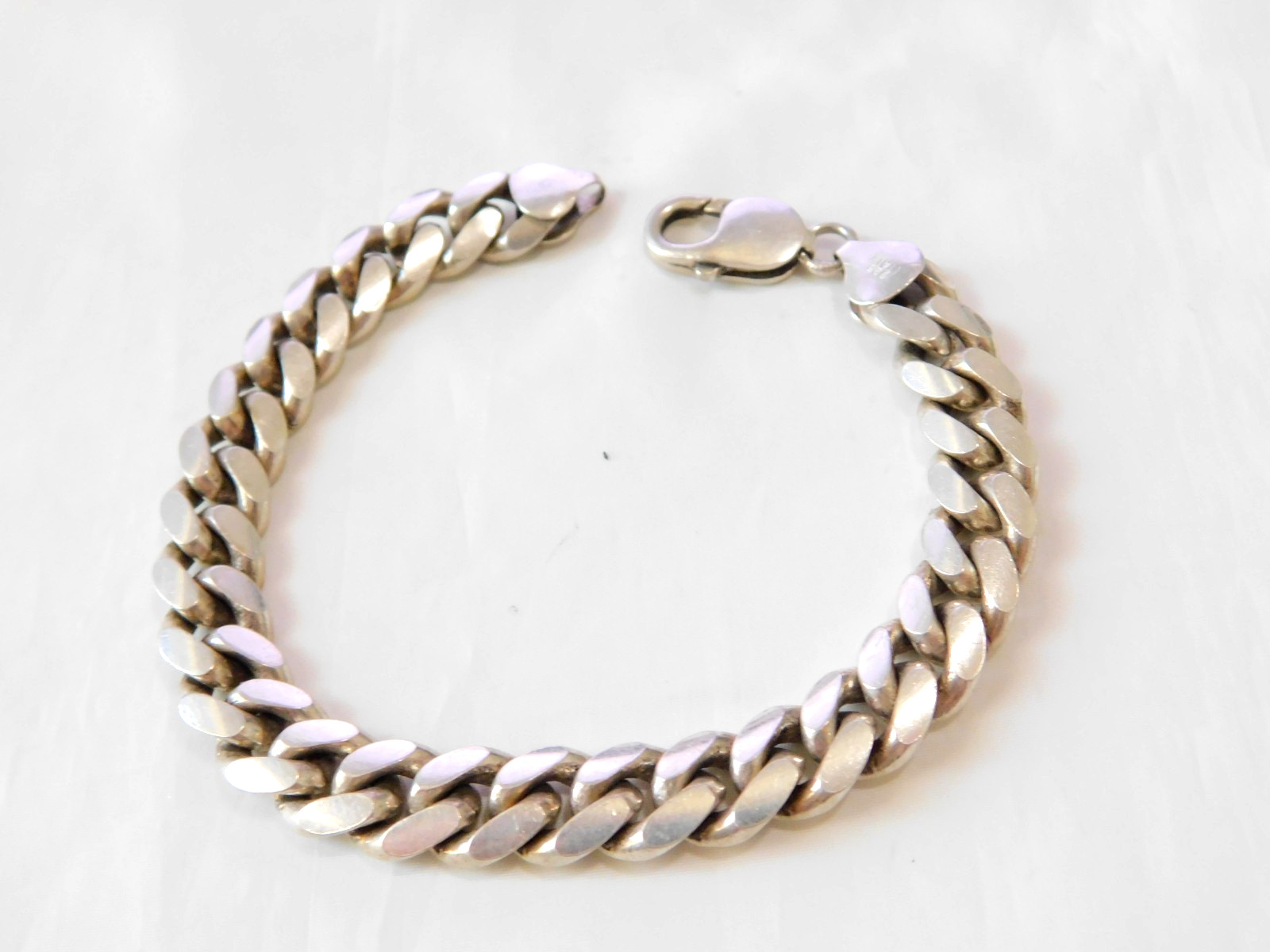 Vintage Italy 925 Sterling Silver Cuban Link Bracelet 7.75″ 36.6g Heavy Unisex