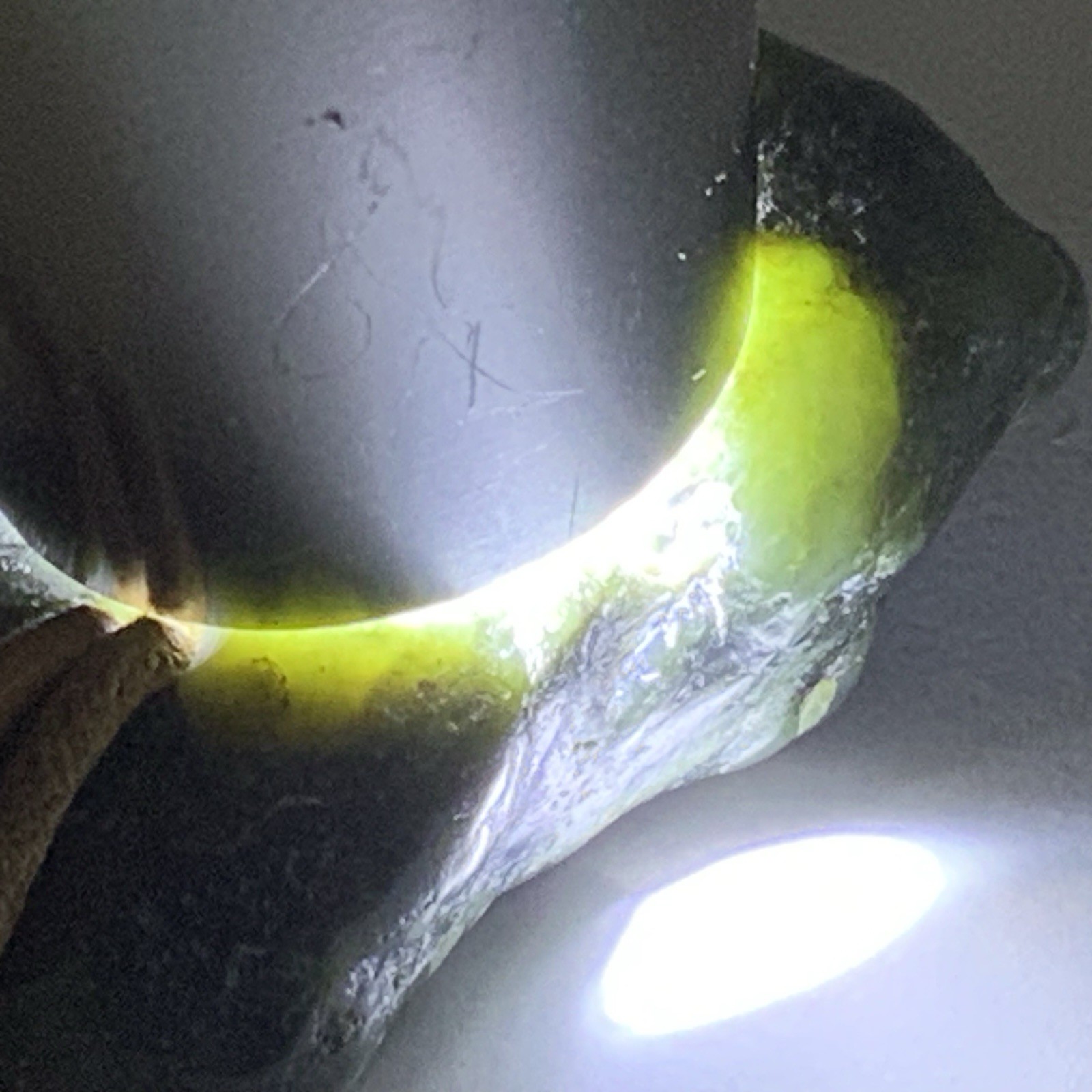 Big Sur Jade Botryoidal Pebble Pendant Green Ocean Nephrite Jade Necklace #291