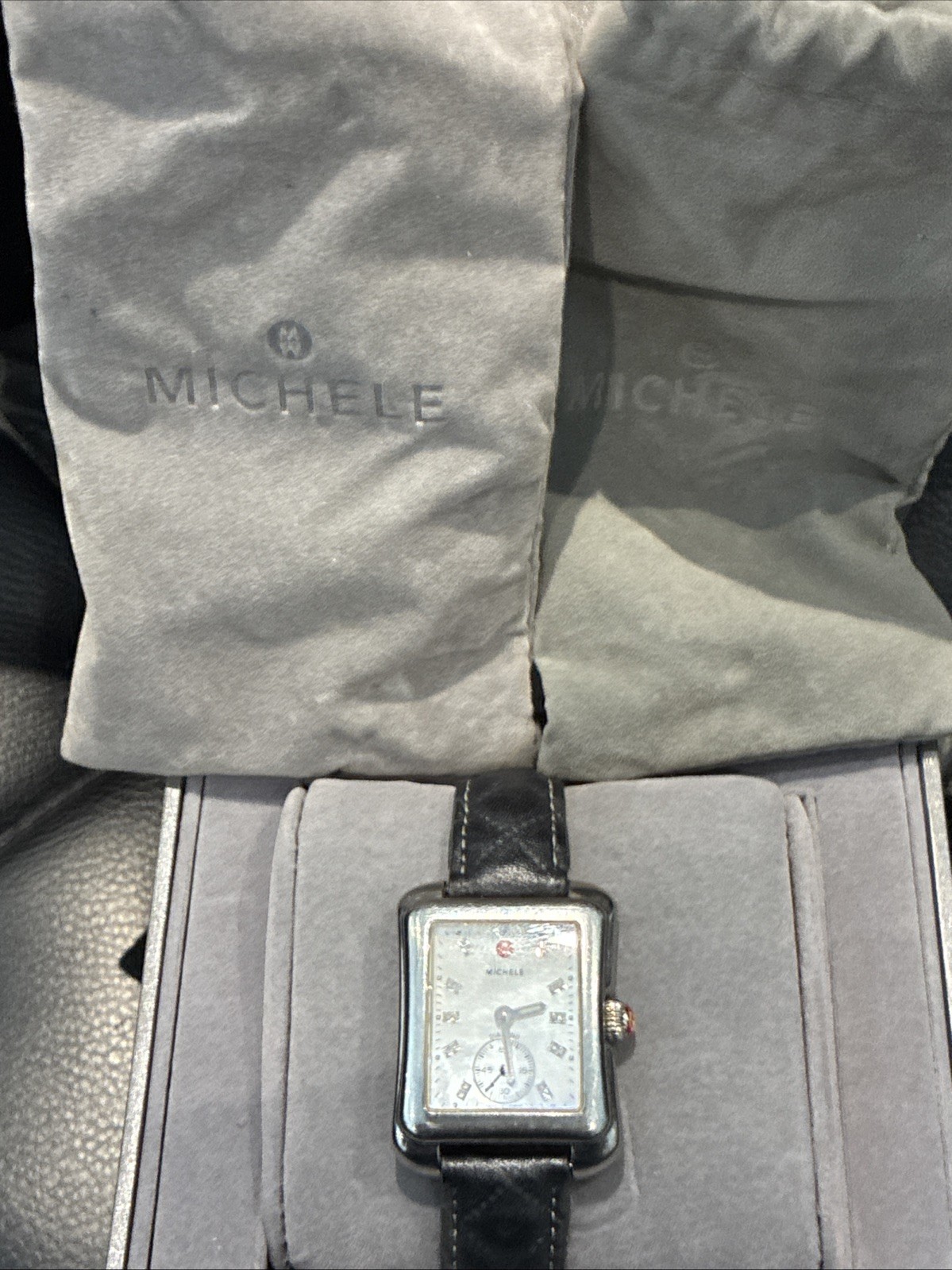 Michele Diamond and Mother of Pearl Dial Ladies Wristwatch