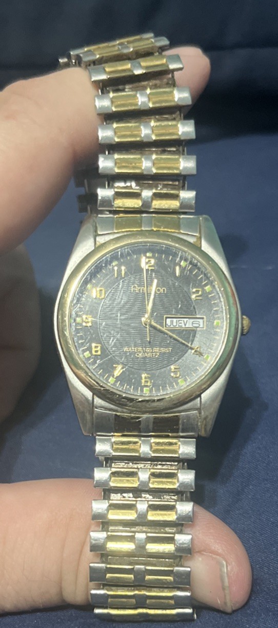 Armitron Men’s Day/Date Easy To Read Metal Expansion Bracelet Watch, 20/4591TT