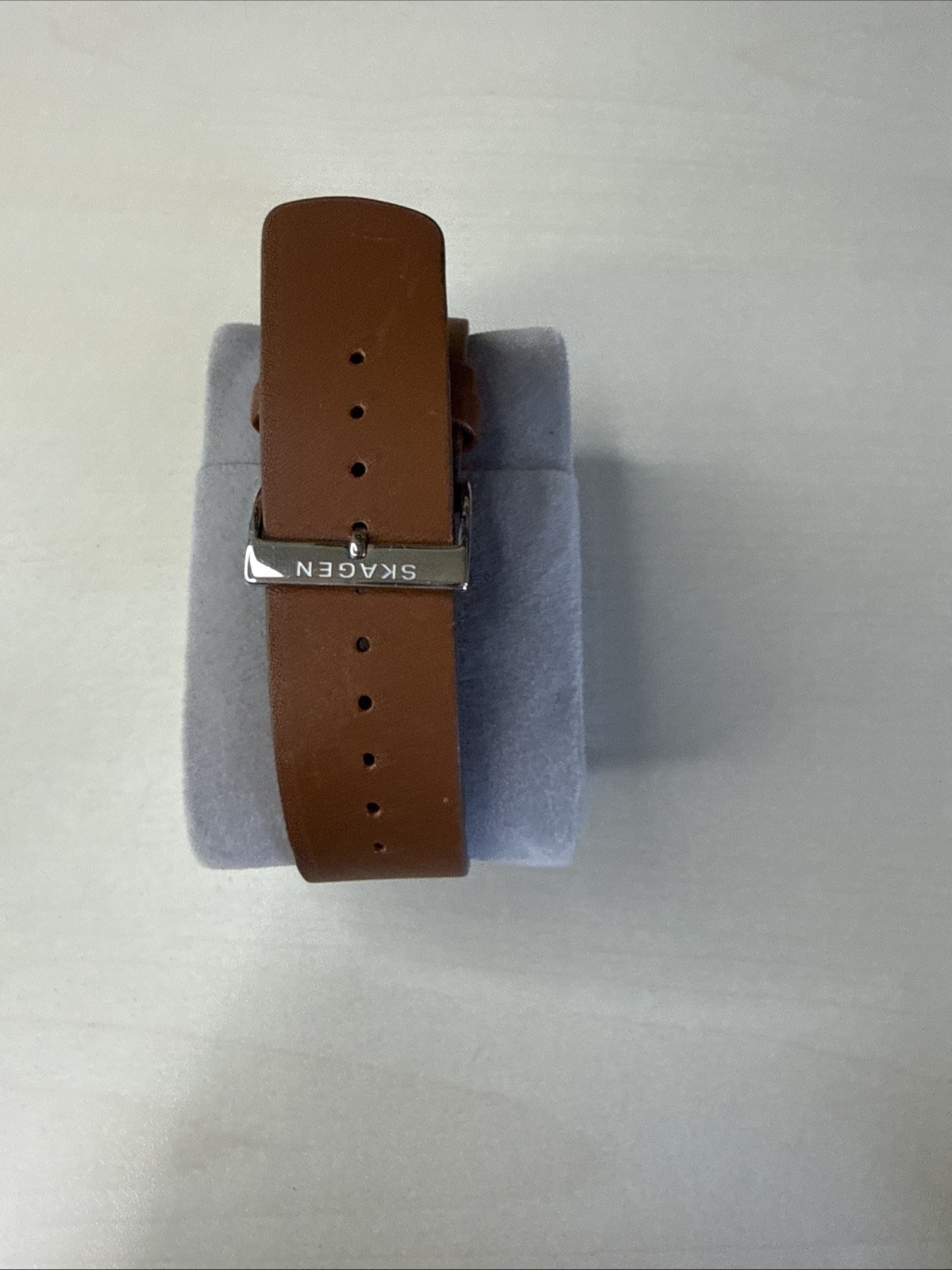 Skagen Mens SKW6552 Watch Jorn Gray Dial Brown Band Silver Case Oversize