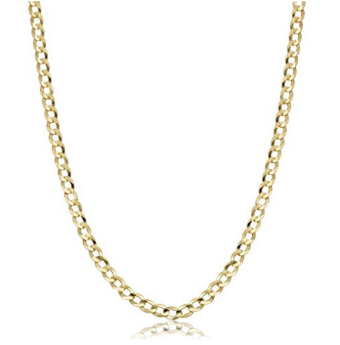 REAL Italian Sterling Silver Curb Link Chain Necklace – 6 Lengths (UNISEX)
