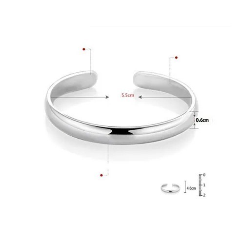999 Sterling Silver Cuff Bracelet Women Retro Bangles Wedding Jewelry