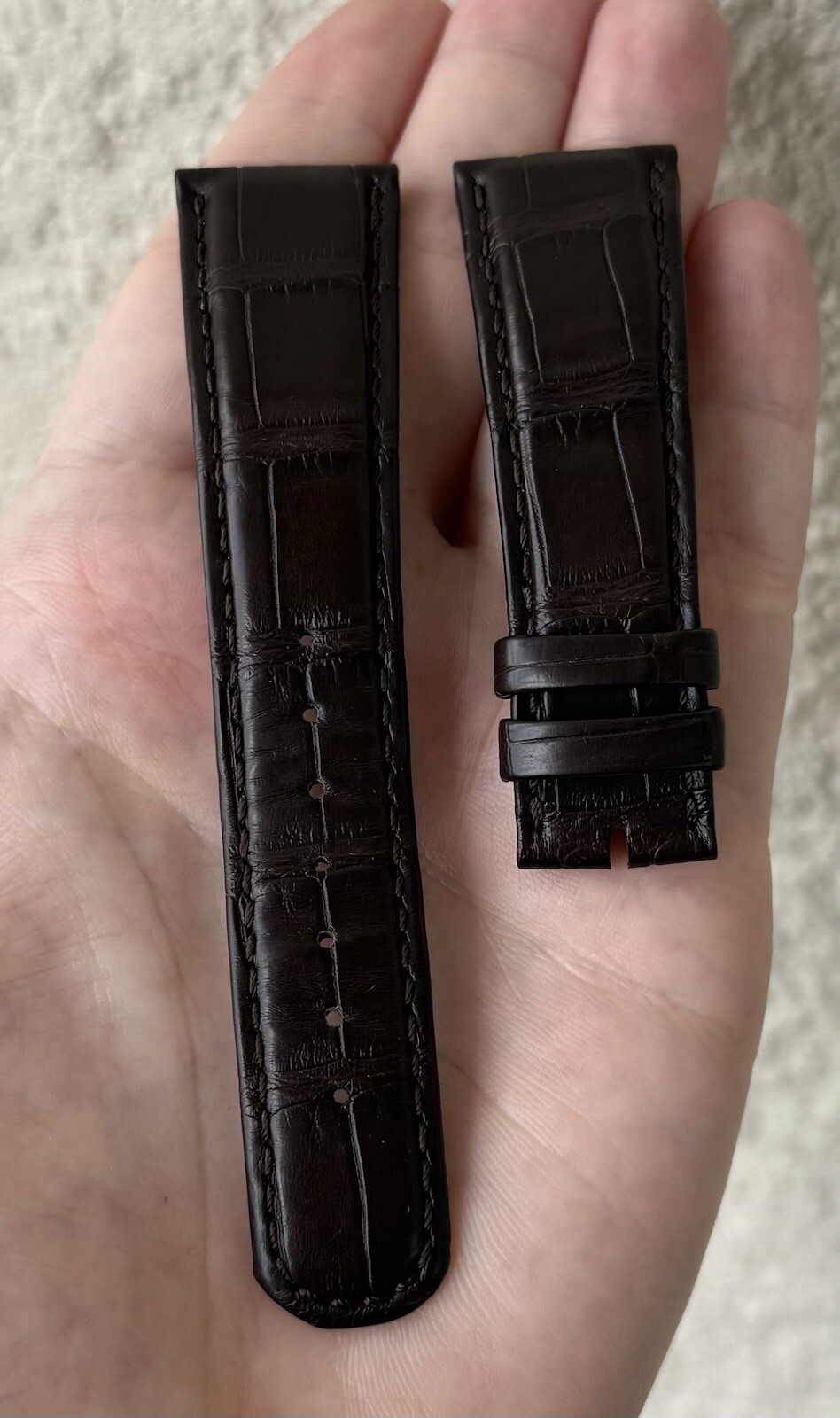 Authentic A. Lange & Sohne 22mm x 18mm Brown Alligator Watch Strap Band OEM