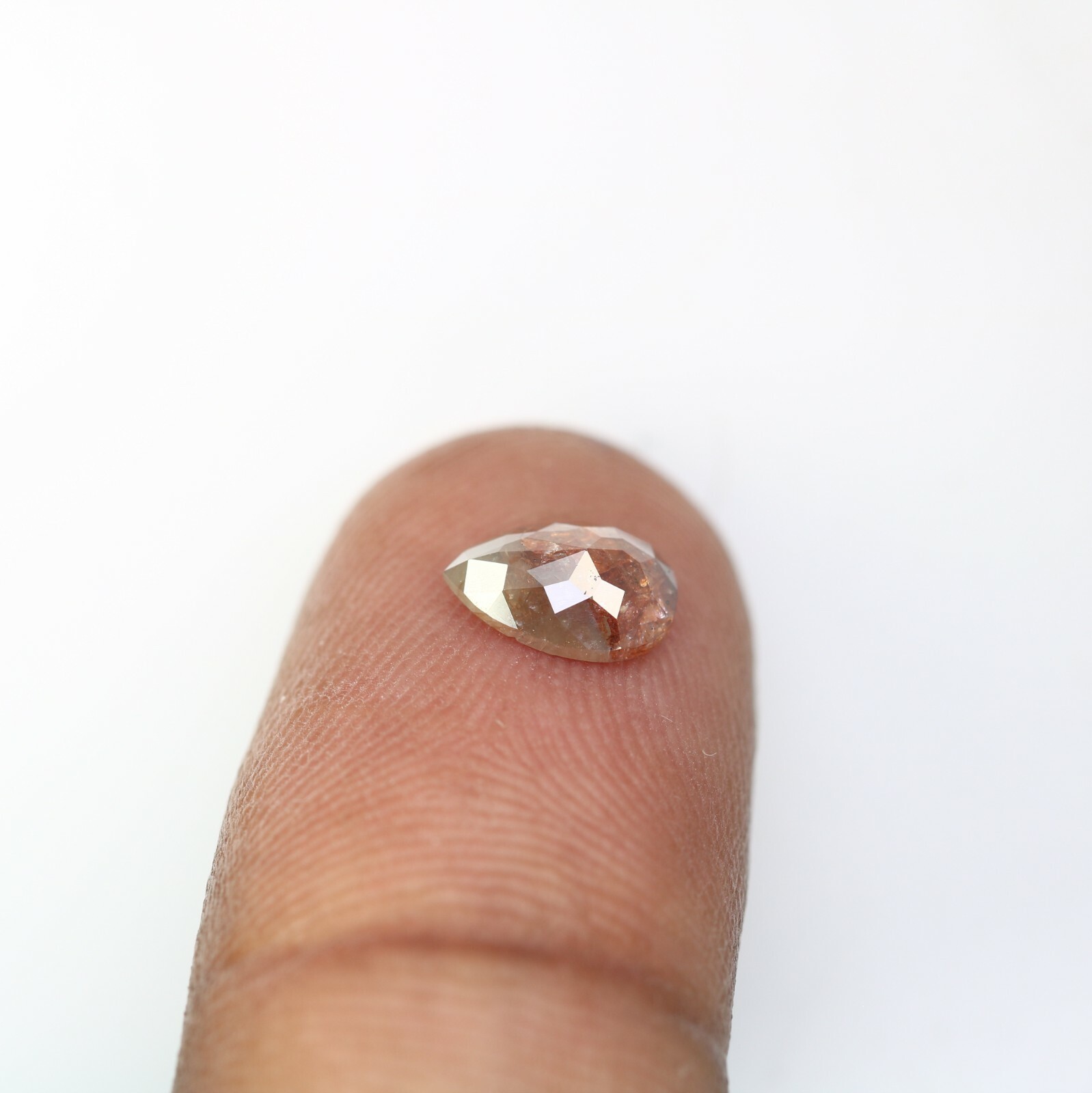 0.88 CT 7.90 MM Red Pear Shape Diamond For Engagement Ring