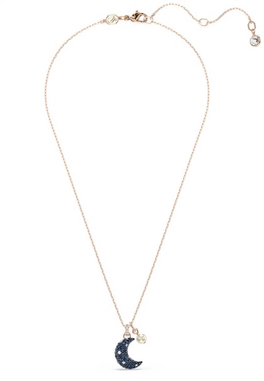 Swarovski Sublima Pendant Necklace Crystal Pearl Moon Rose Gold Plated 5671585