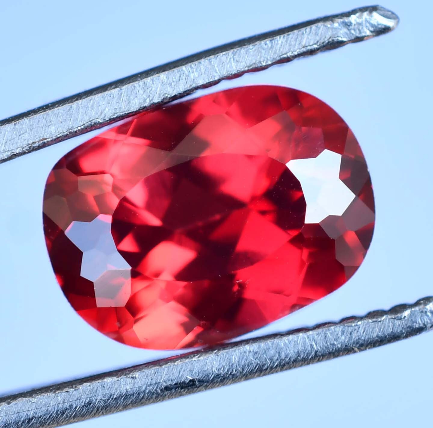 Natural Reddish Orange Spessartite Garnet 3.85 Ct Cushion Loose Gemstone