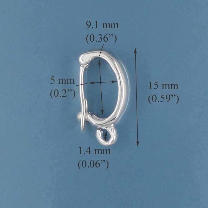 Sterling Silver Hinged Pendant Bail Enhancer Connector w/Open Loop #33319