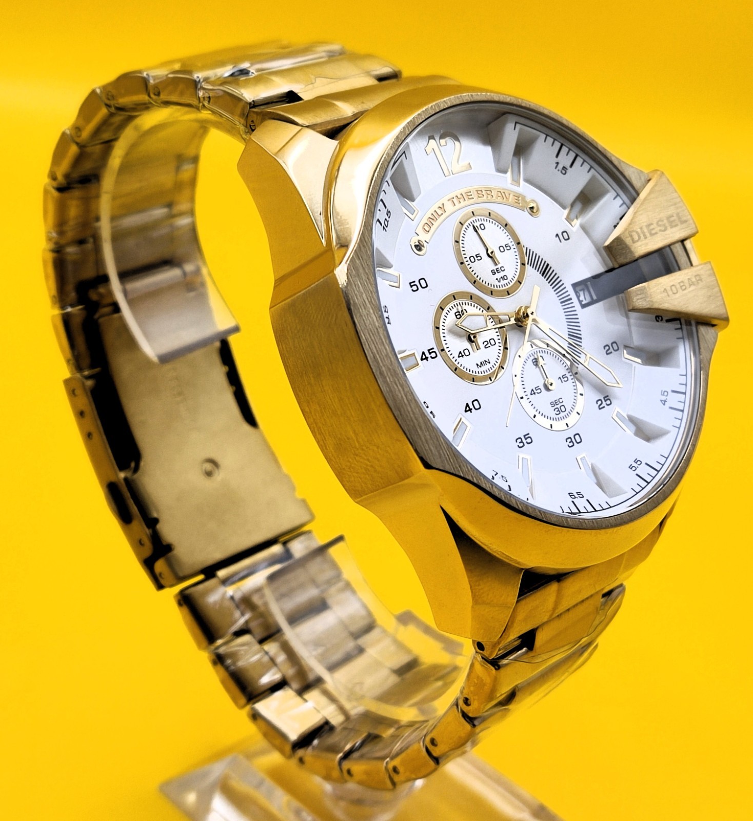 Premium Diesel Only The Brave 10 Bar White Dial Refurbished Men’s Wrist Watch
