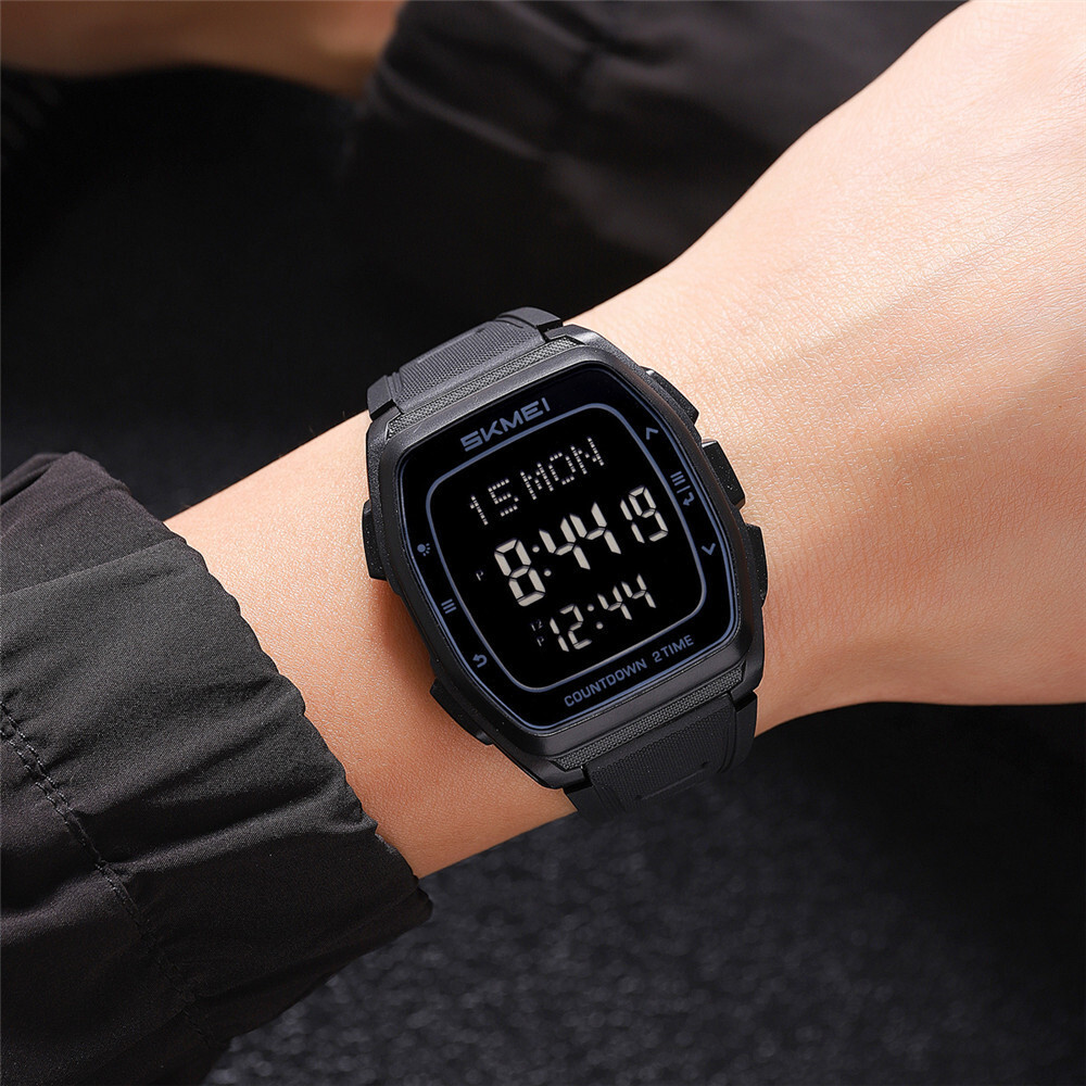 SKMEI Men Watch Countdown Stopwatch Fashion Boys Digital Wristwatch Sport Watch