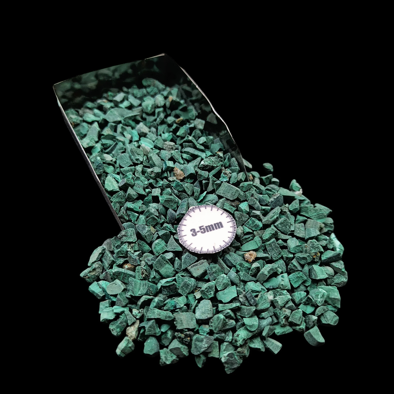 Malachite 3-5mm Coarse Crushed Gemstone for Resin Decor