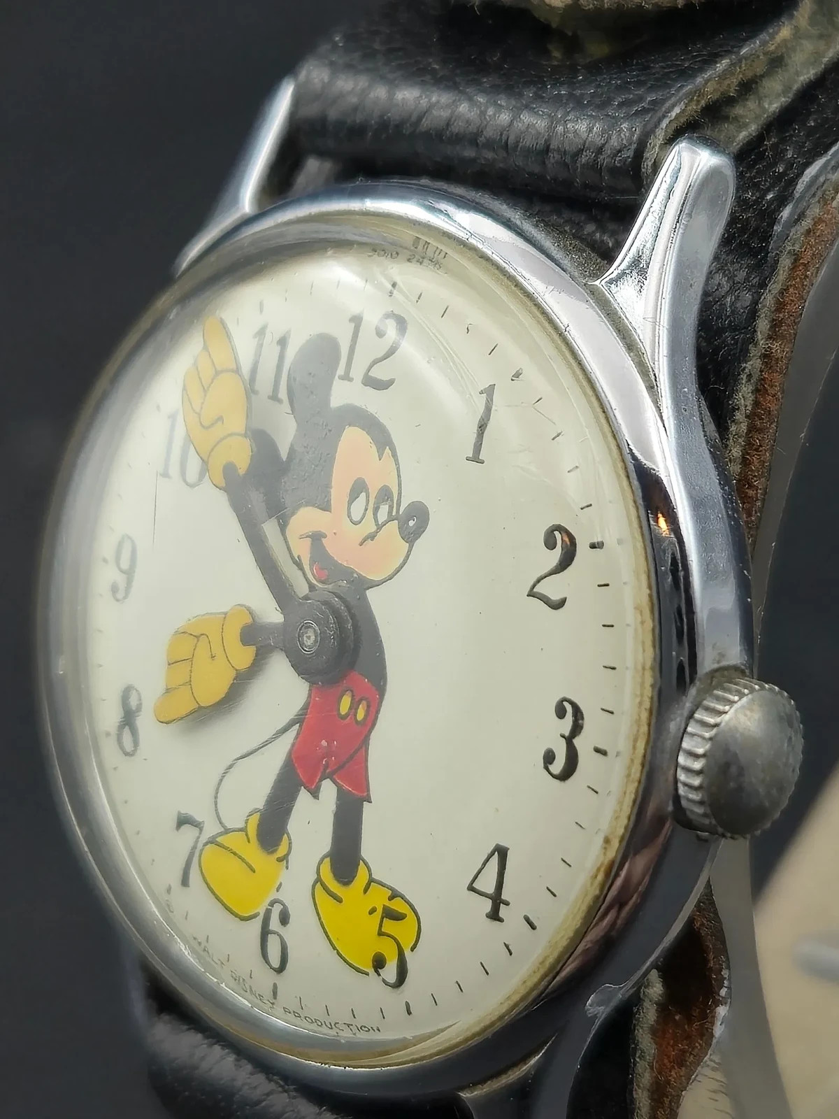Full Set Vintage Ingersoll Mickey Mouse Fun Timer wristwatch 30101 IOB w/ Papers