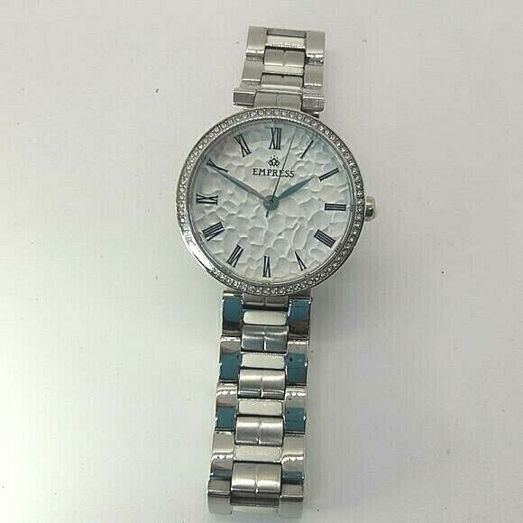 Empress Catherine Automatic Silver Watch with Crystals NEW RV $1099