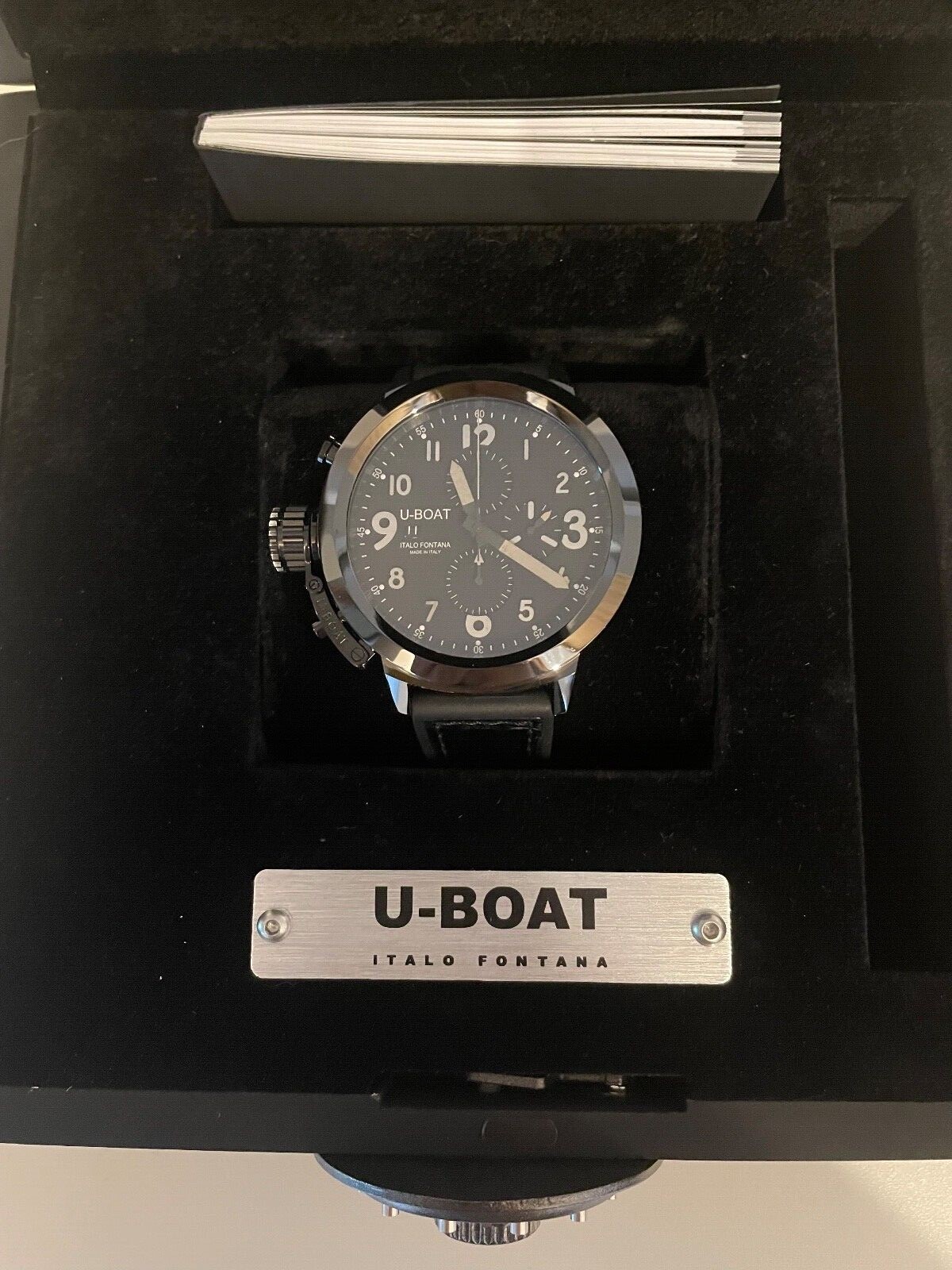 U-Boat Italo Fontana Black Men’s Watch Pristine Condition 