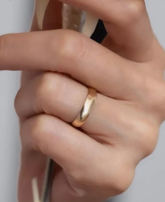 Gold 1mm-2mm-3mm-4mm-5mm-6mm Thin Wedding Band Wedding Stacking Ring For Him/Her
