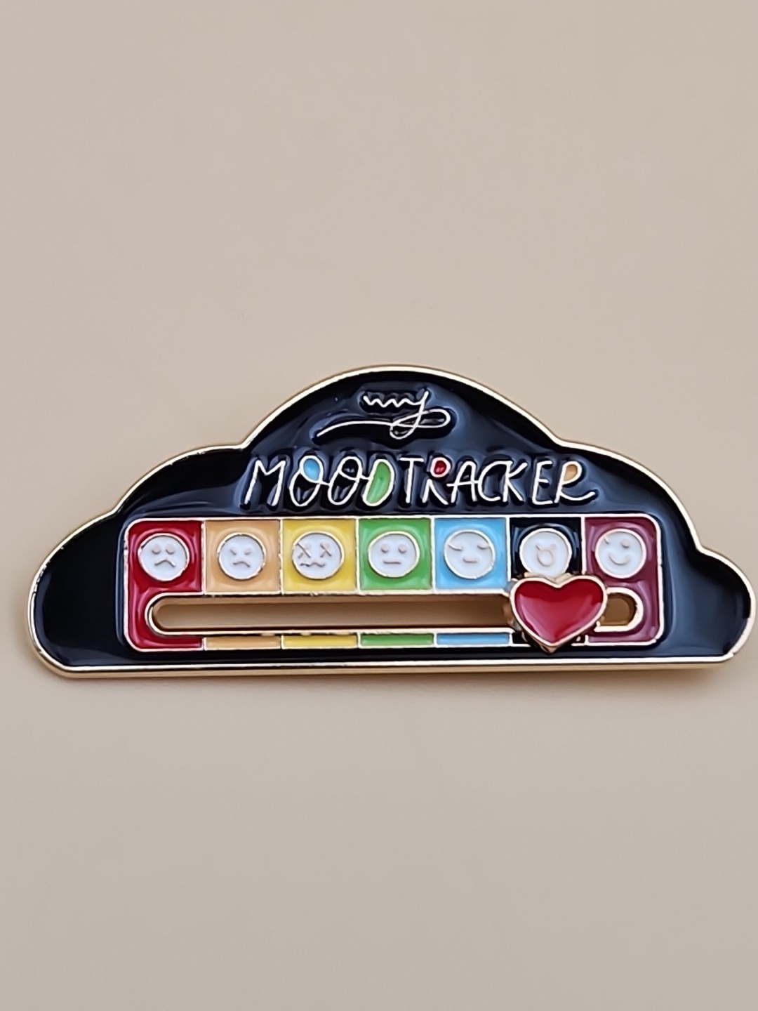 2 pack Interactive My Social Battery Emoji/My Moodtracker Emoji Enamel Pin NEW