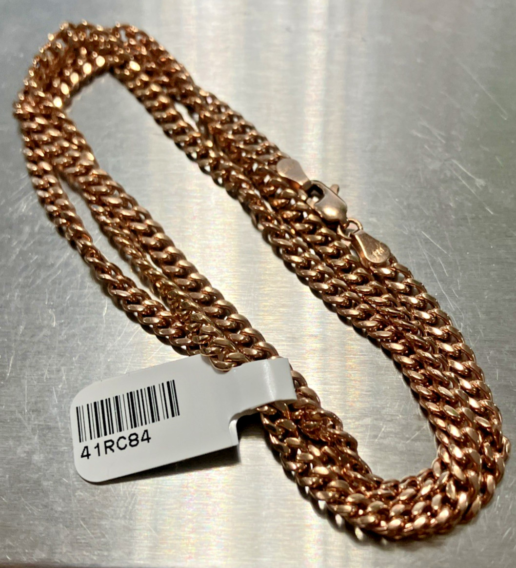 10kt Real Rose Gold Cuban Chain 8.4Grams 4mm 24” Starz Brand New with Tag 10k