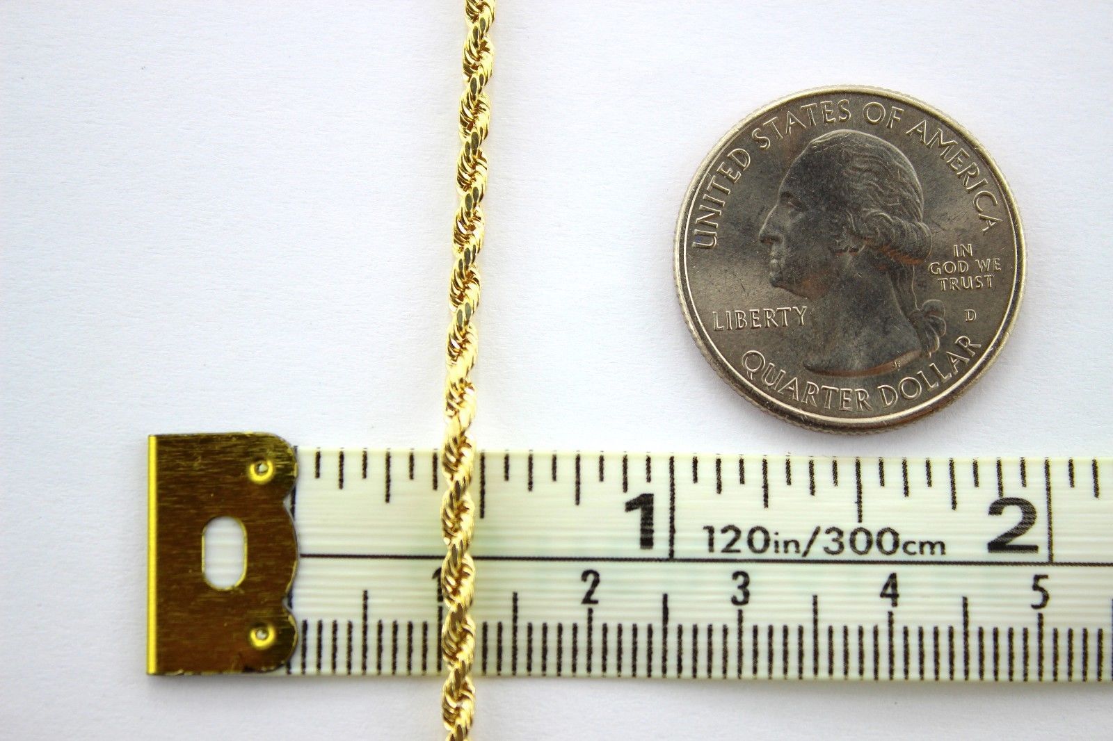 10K Yellow Gold Rope Twist Link Bracelet 2mm ~ 5mm 7″ / 8″ / 8.5″ / 9″