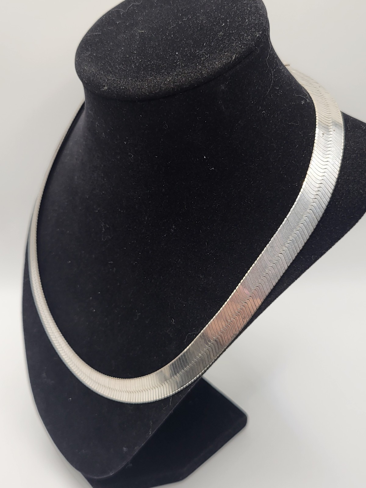 Solid 925 Sterling Herringbone 10.8MM Wide Necklace 20″ GLO Italy Necklace