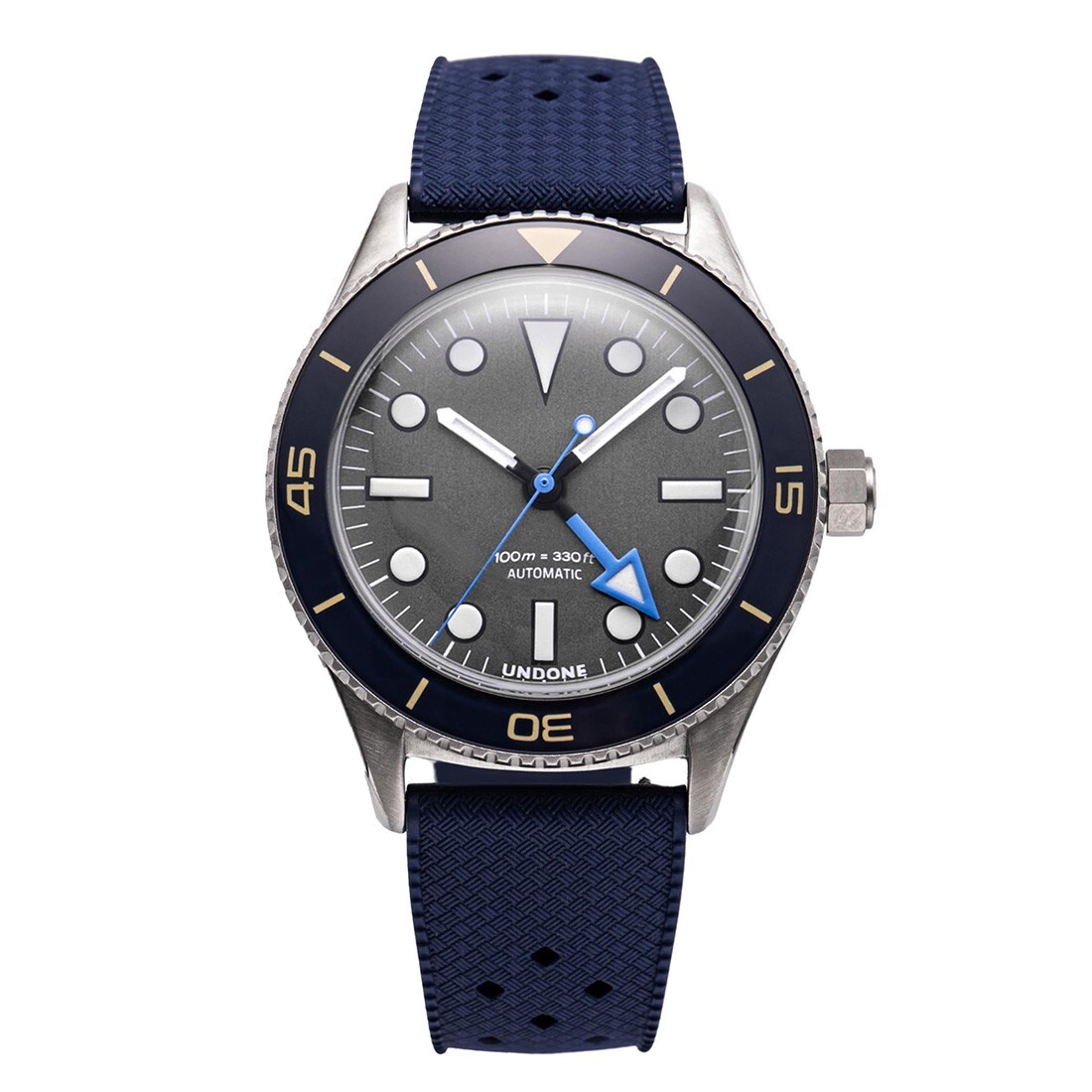 Undone Basecamp Explorer Automatic Titanium Blue Grey Silicone Men’s Watch