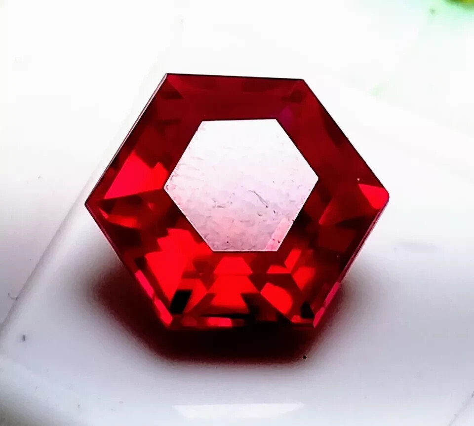 Natural Ruby Red Hexagon Shape 35.21 Ct Certified Loose Gemstone With Free Gift