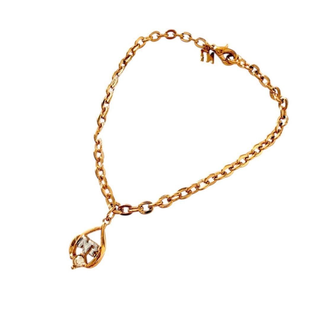 NINA RICCI Gold Tone Bracelet Dainty Chain Charm Minimalist Women Gift