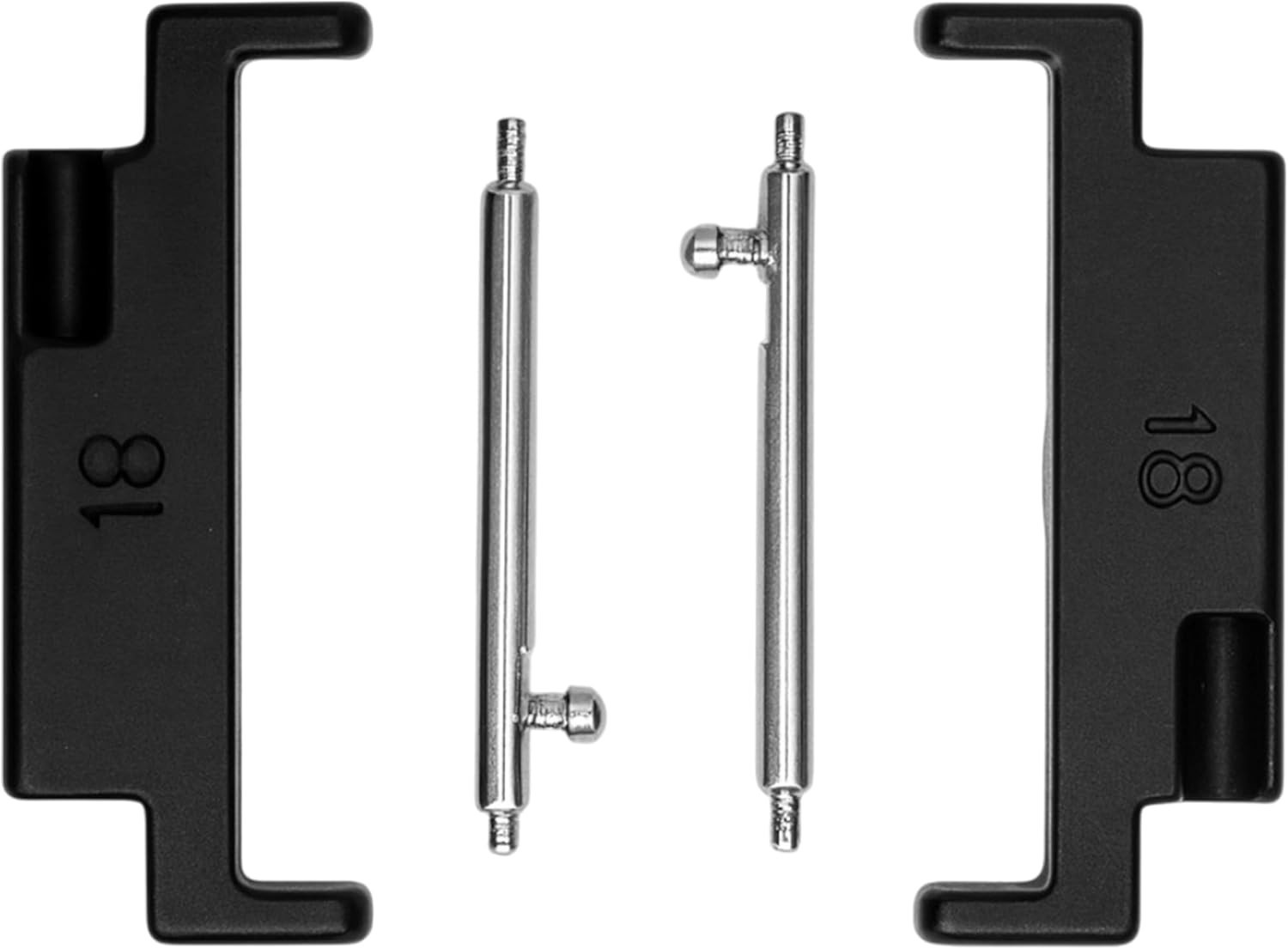 Watch Band Adapter 18mm to 20mm 22mm Accessories Smartwatch 1 Pair Black Conn…