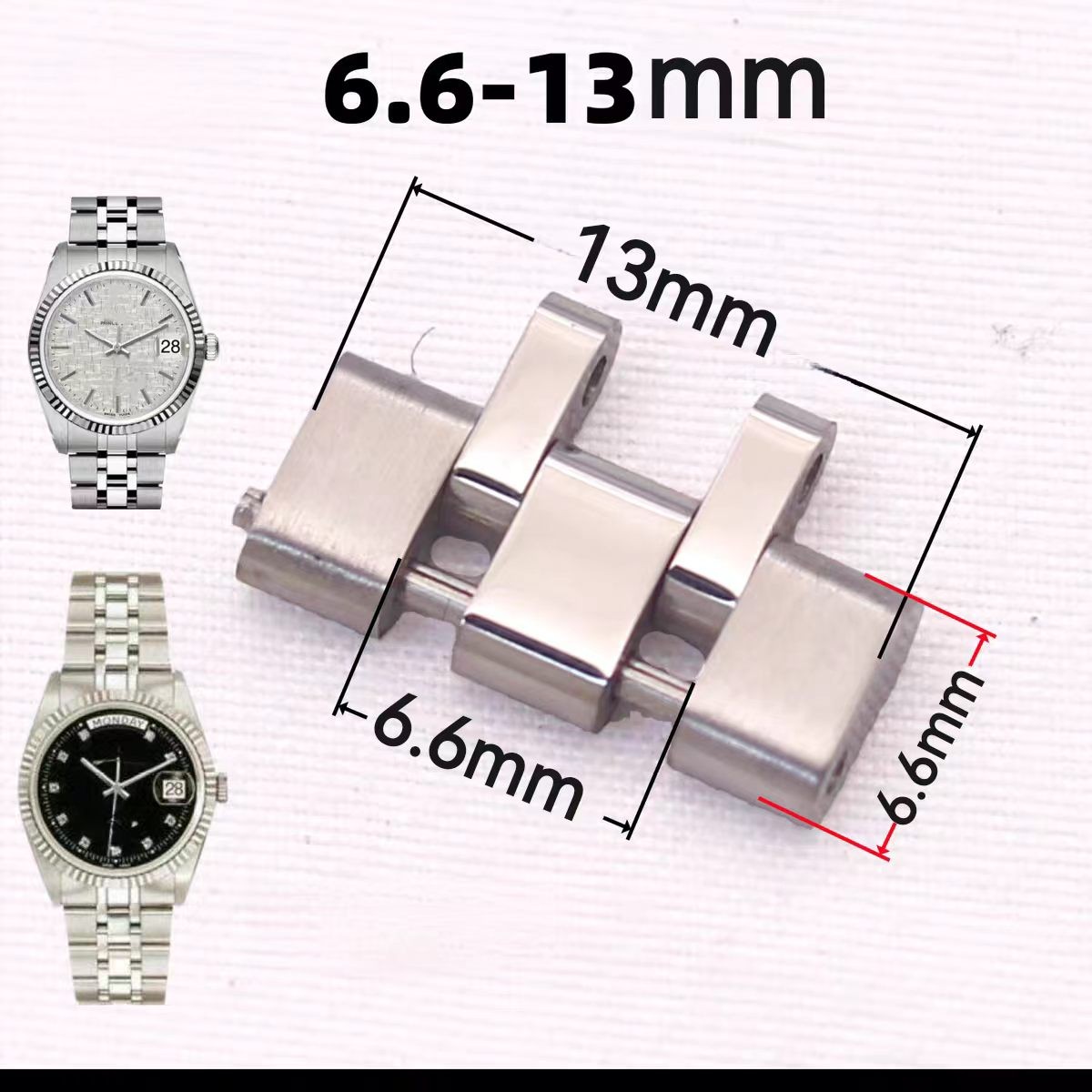 Stainless Steel 5 beads Bracelet link Fits TUDOR Prince Princess Steel Bracelet