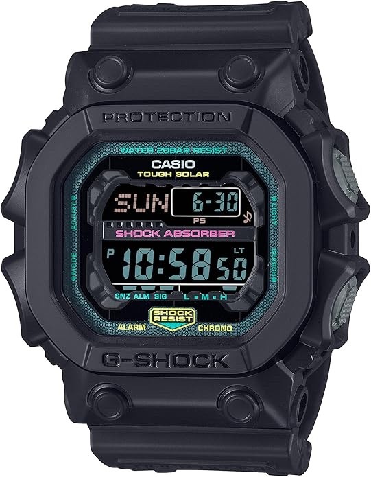 G-Shock Casio GX-56 Series Digital Multi-Color Black Resin Watch 55.5mm GX56MF-1