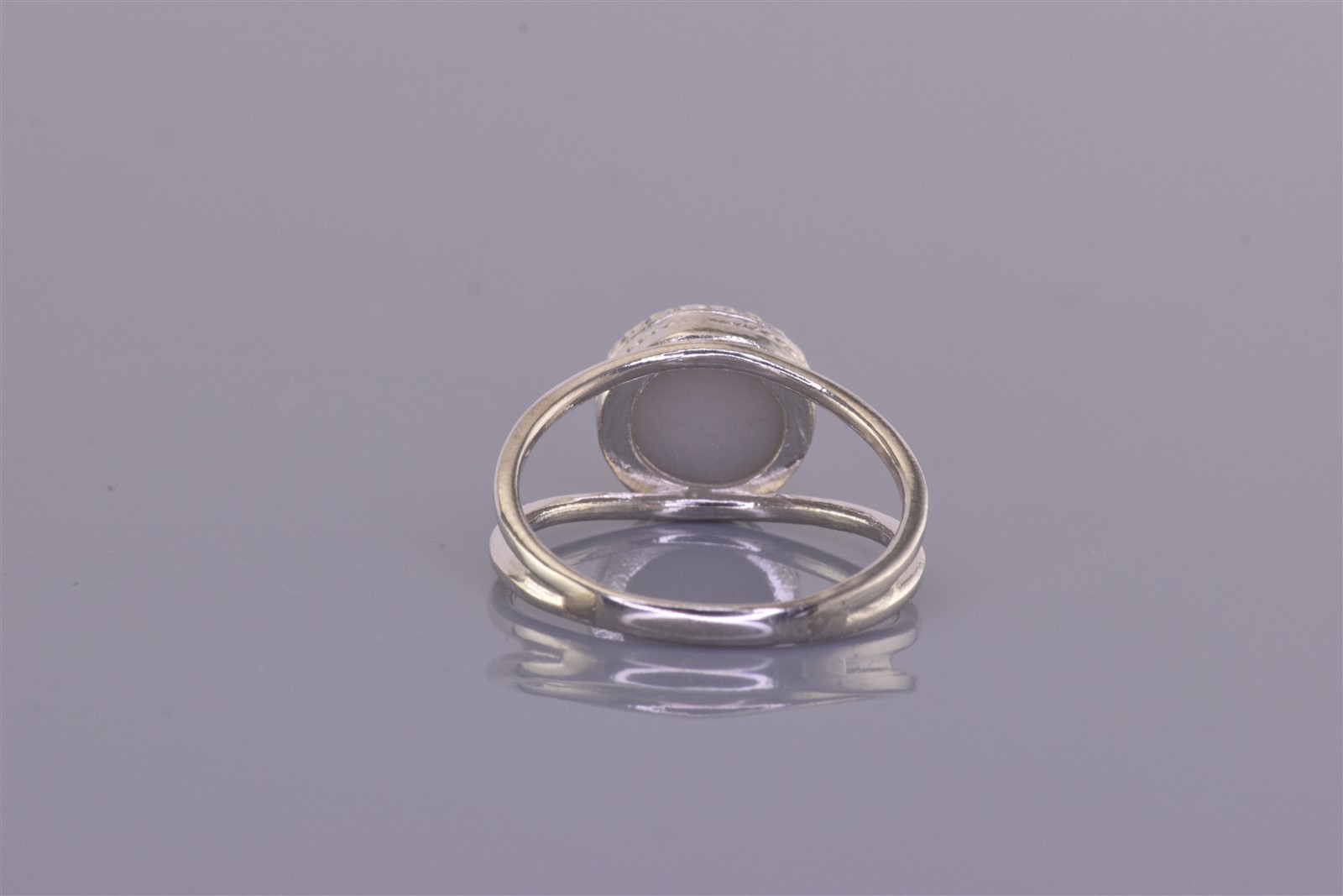 Sterling Silver Gray Drusy Quartz Split Band Ring 925 Sz: 10