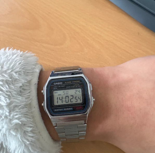 Casio A158WA-1 Classic Vintage Digital Silver Stainless Steel Watch New