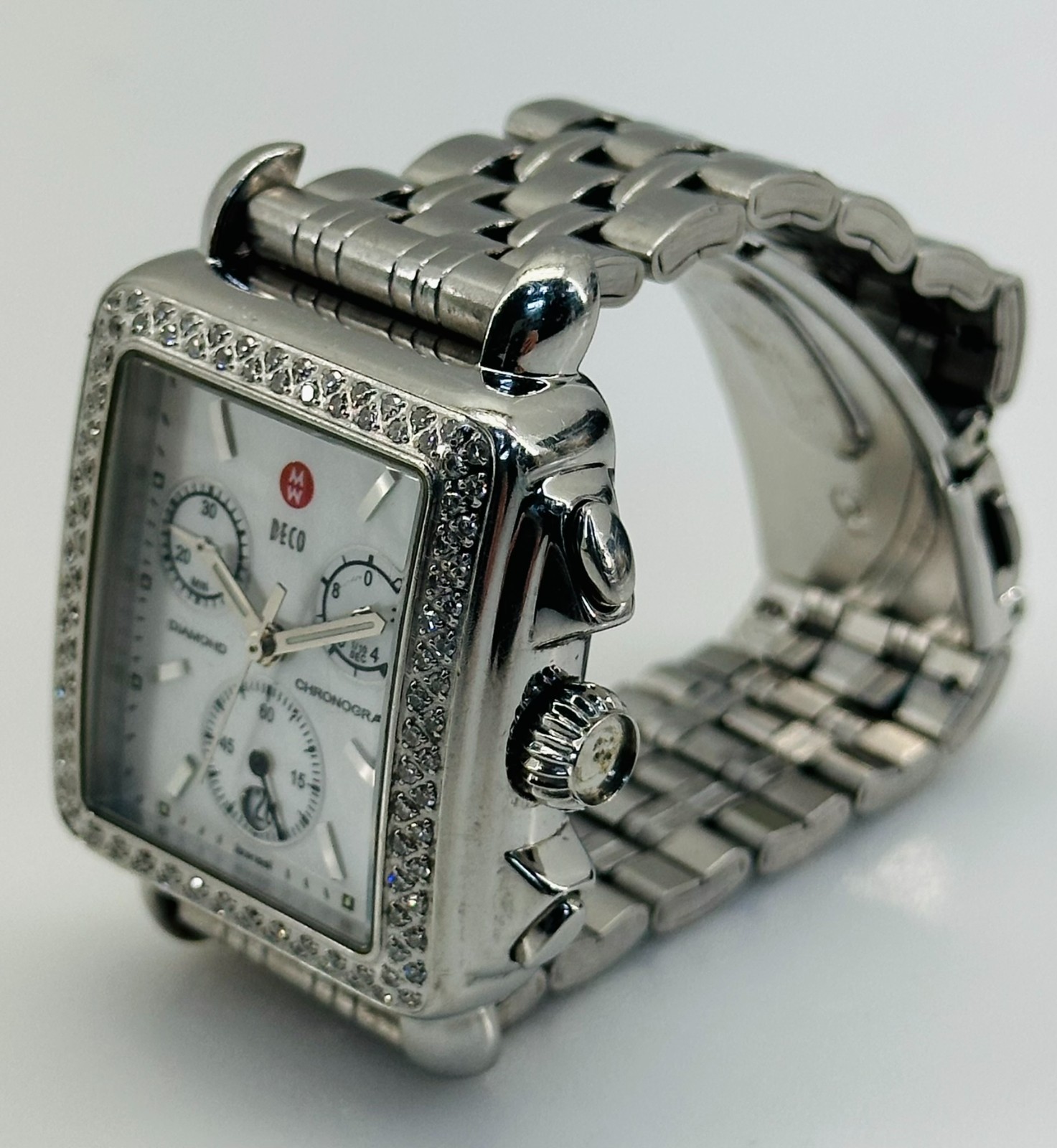 MICHELE DECO 33MM STAINLESSSTEEL DIAMOND WATCH