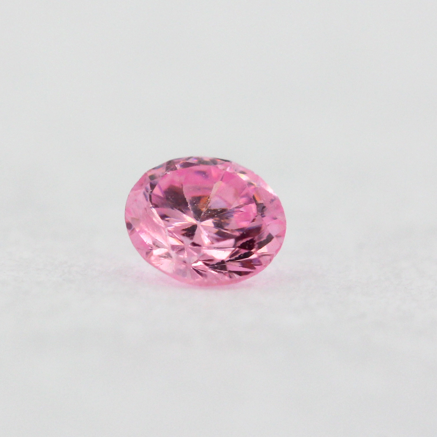 Loose Round Cut Shape Pink Sapphire CZ Stone Single Cubic Zirconia Birthstone