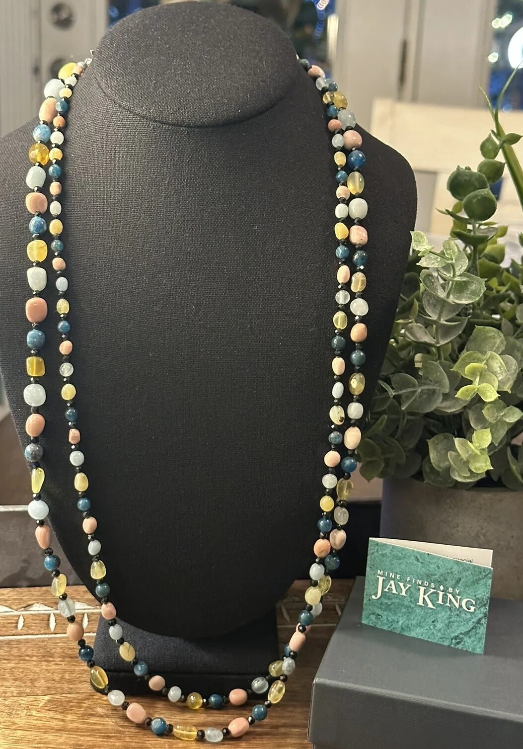 Mine Finds By Jay King Long 60” Multicolored Gemstone Necklace