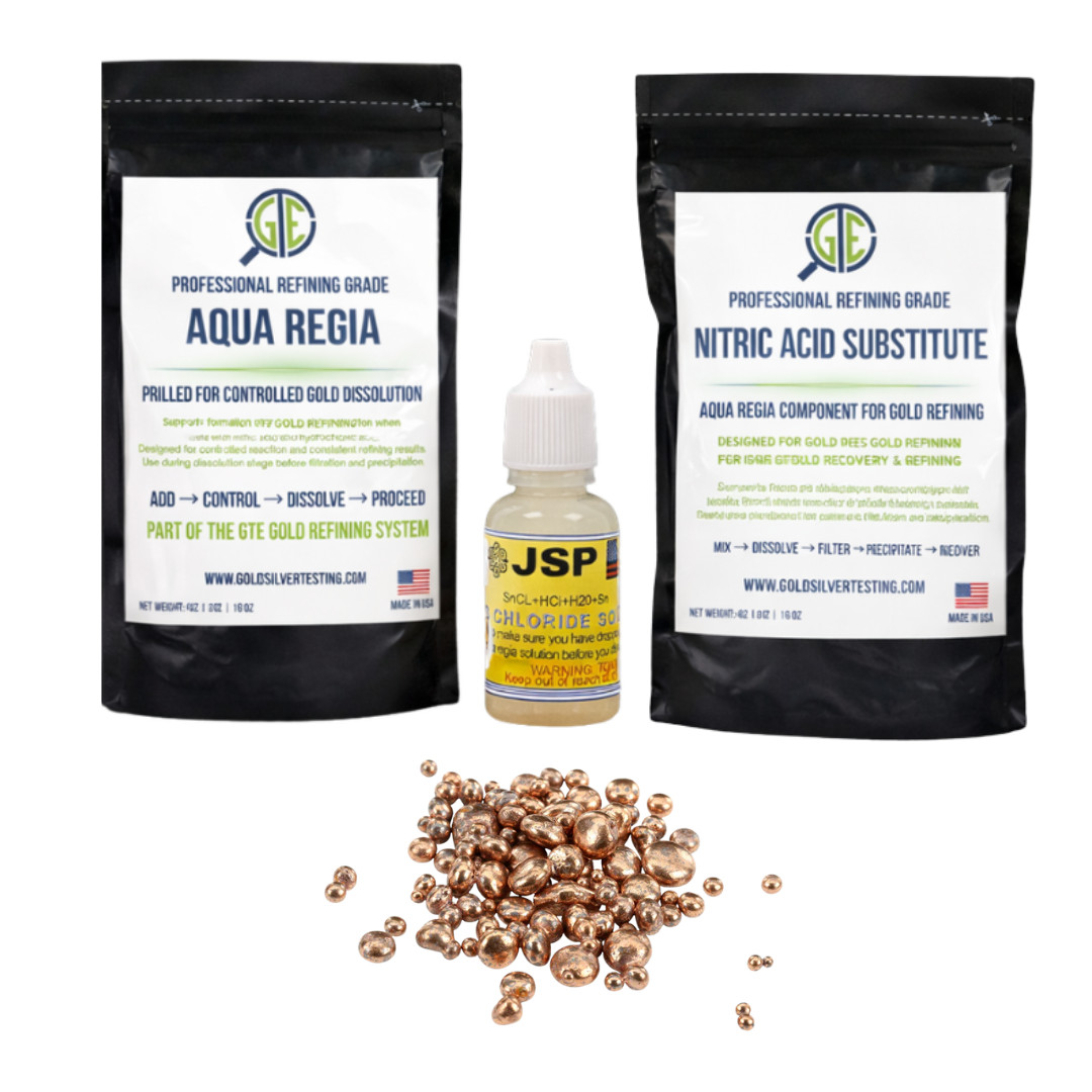 Silver Recovery Kit Nitric Copper Shot Stannous Urea Cementation Method