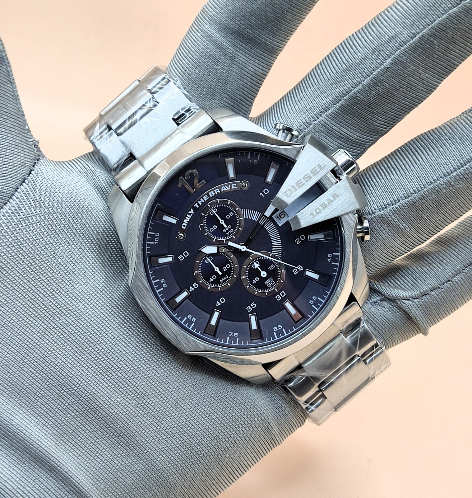 Luxury Diesel Only The Brave 10 Bar Blue Dial Refurbished Men’s Wrist Watch