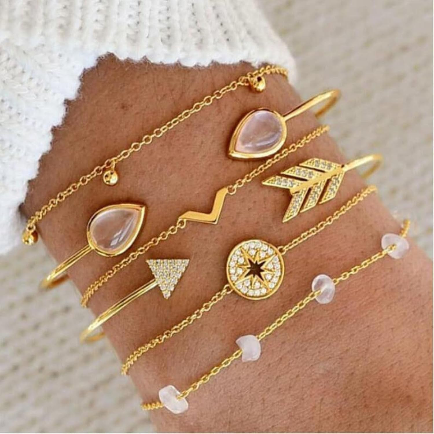 NEWITIN 69 Pieces Gold Jewelry Set for Women Fashion Costume Jewelry Gold Plated