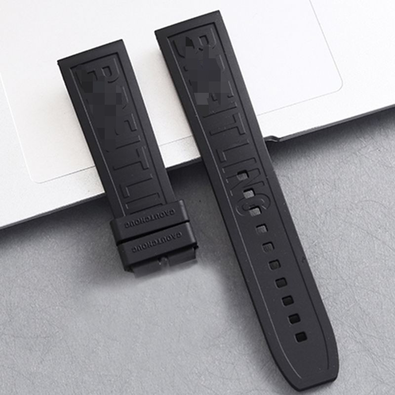 22 24mm rubber strap silicone suitable for Breitling Avenger orange blue