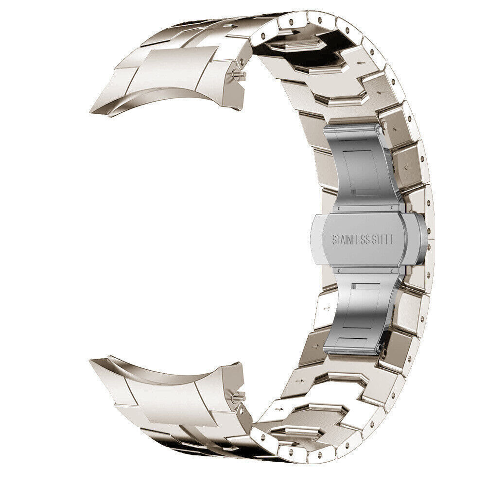 For Samsung Galaxy Watch 6 4 5 Pro 43mm 47mm Classic Stianless Steel Band Strap