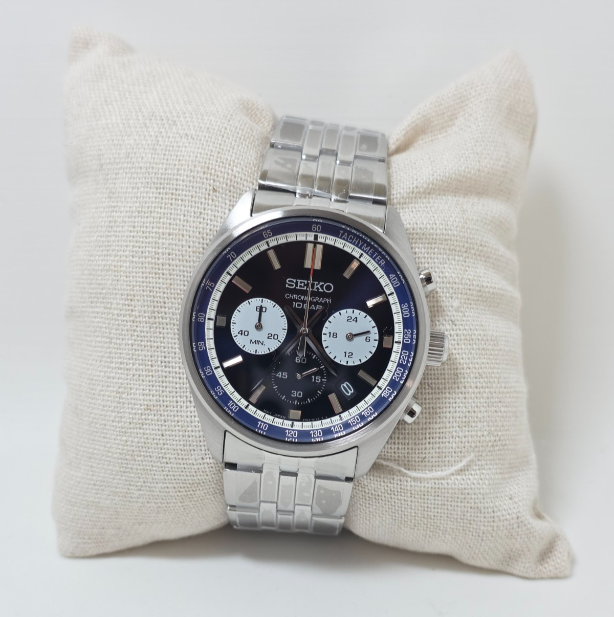 Seiko Essentials SSB427 Chronograph Blue Dial Stainless Steel 41.5mm NEW