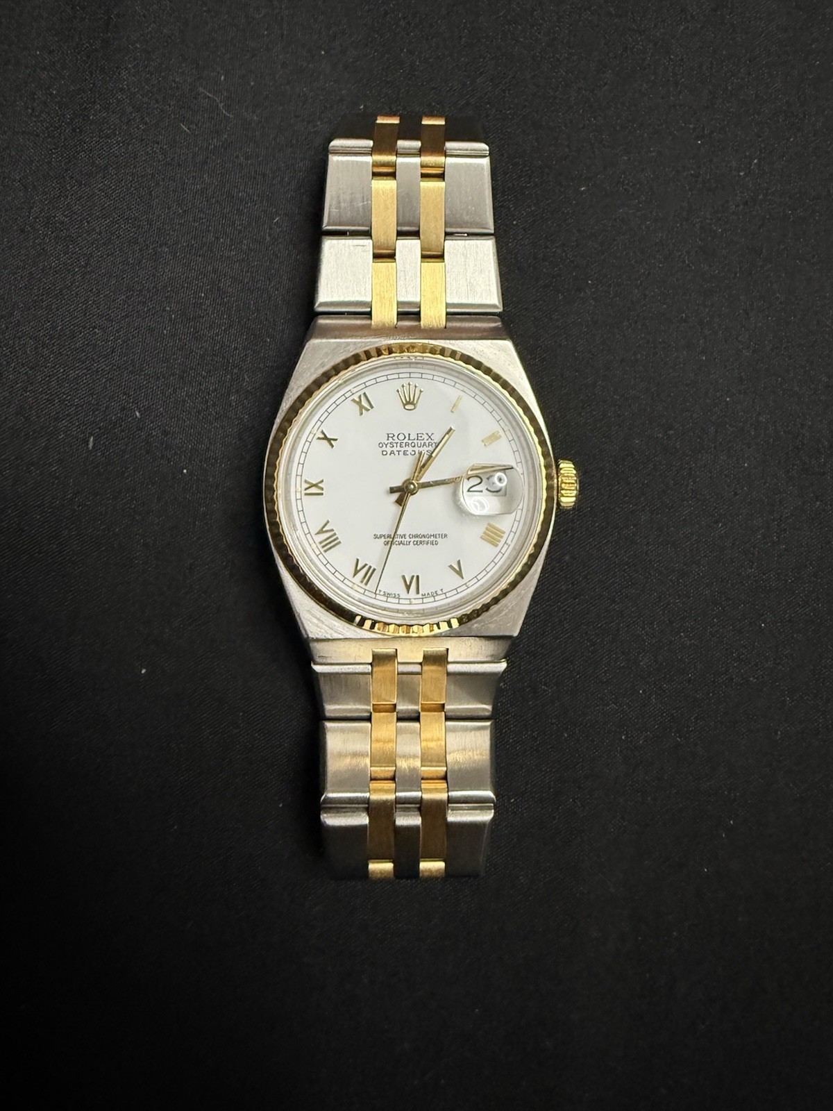 Rolex Datejust Oysterquartz 18k Yellow Gold/Steel 17013 Non working READ Descrip