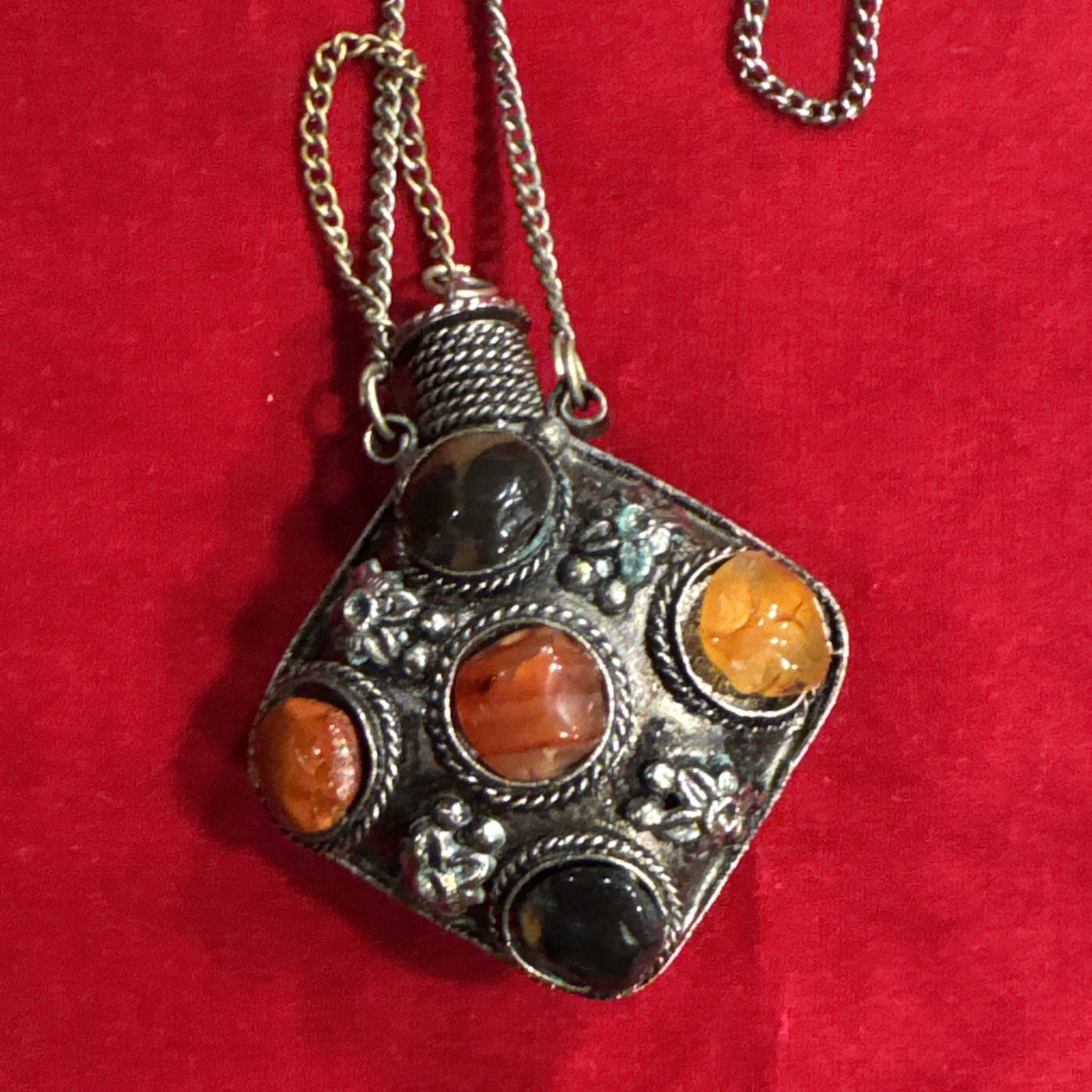Antique Perfume Flask Necklace