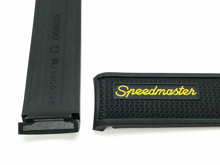Replacement Omega Speedmaster Racing Black and Yellow 19mm Rubber Watch Band