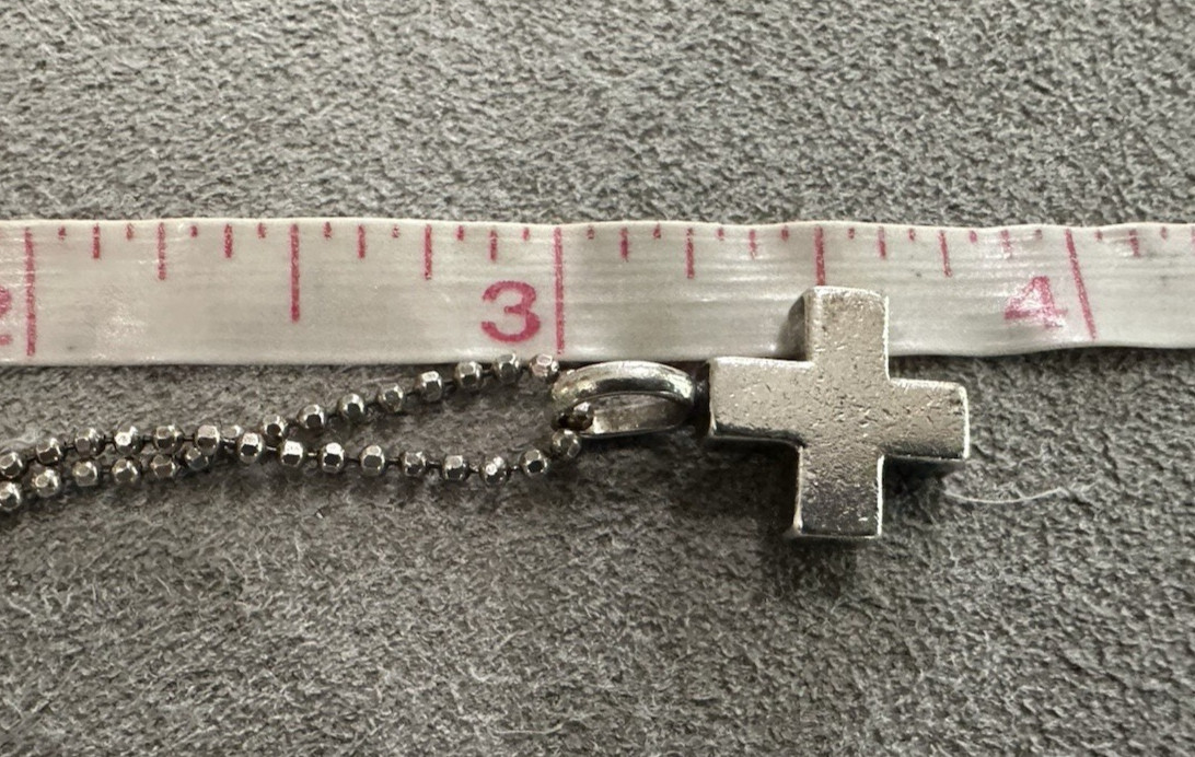 Jane Diaz Vintage Sterling Silver Cross Chain Necklace