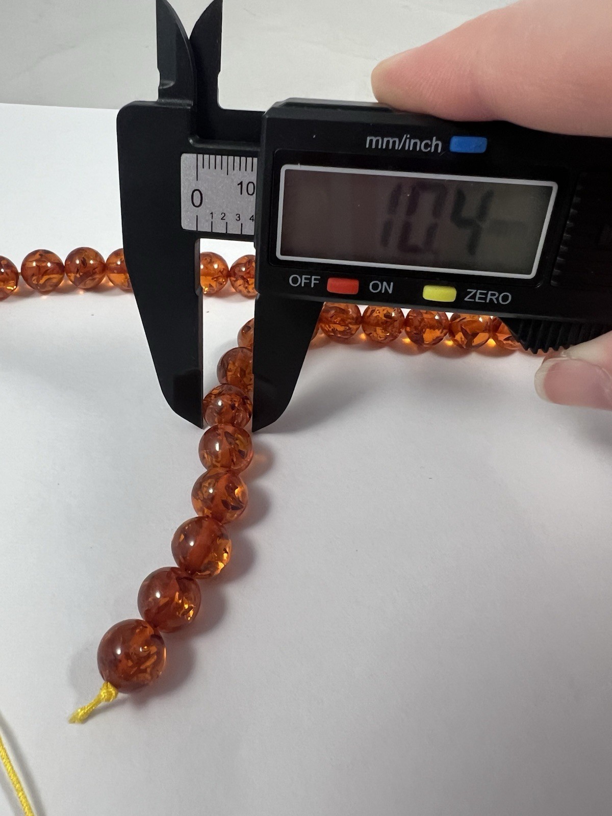 Vintage Cognac Baltic Amber Beads 10 Millimeter 27 Grams Old Stock