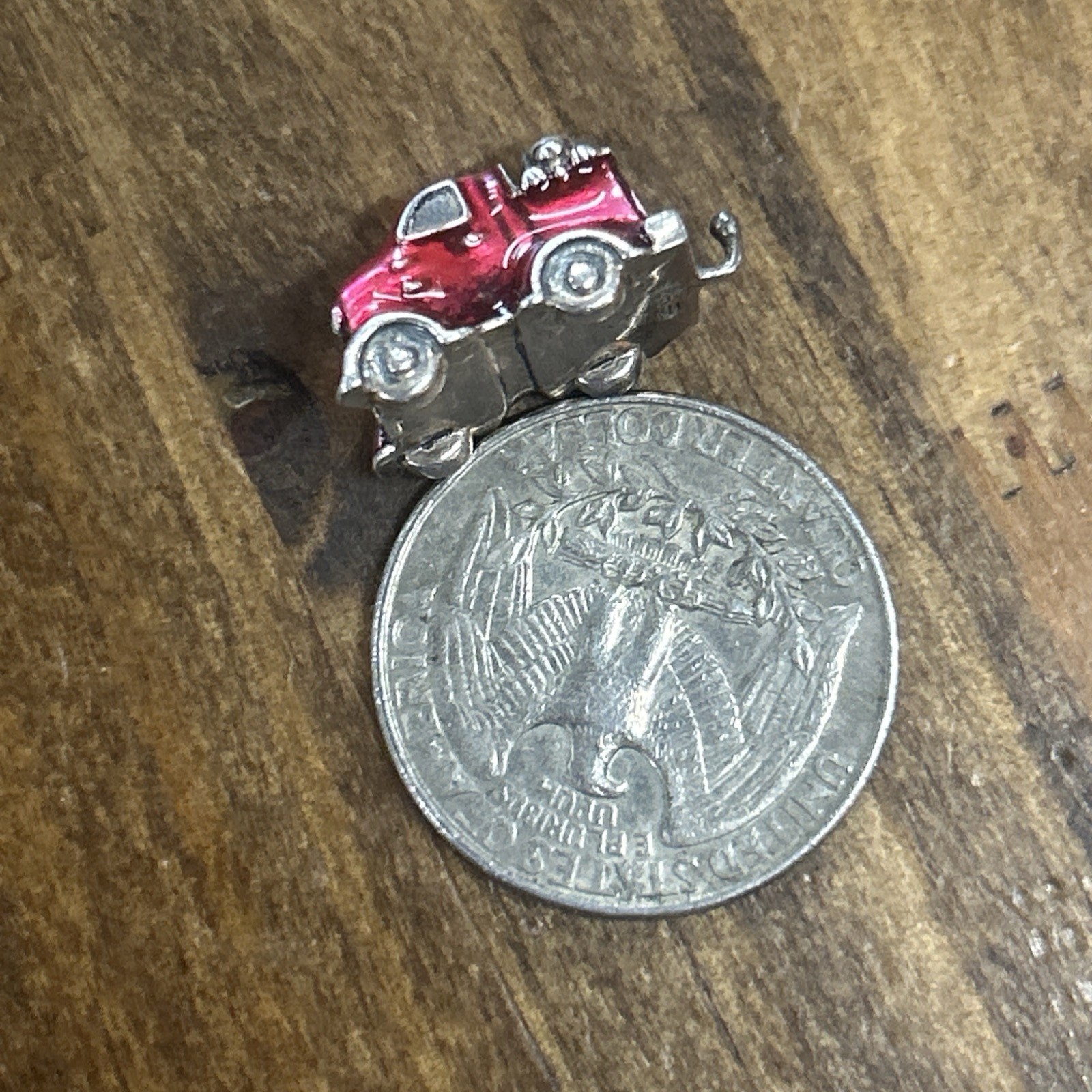 Soufeel 925 Sterling Silver Red Enamel Pickup Truck Dog In Bed Bead Charm 5.38 G