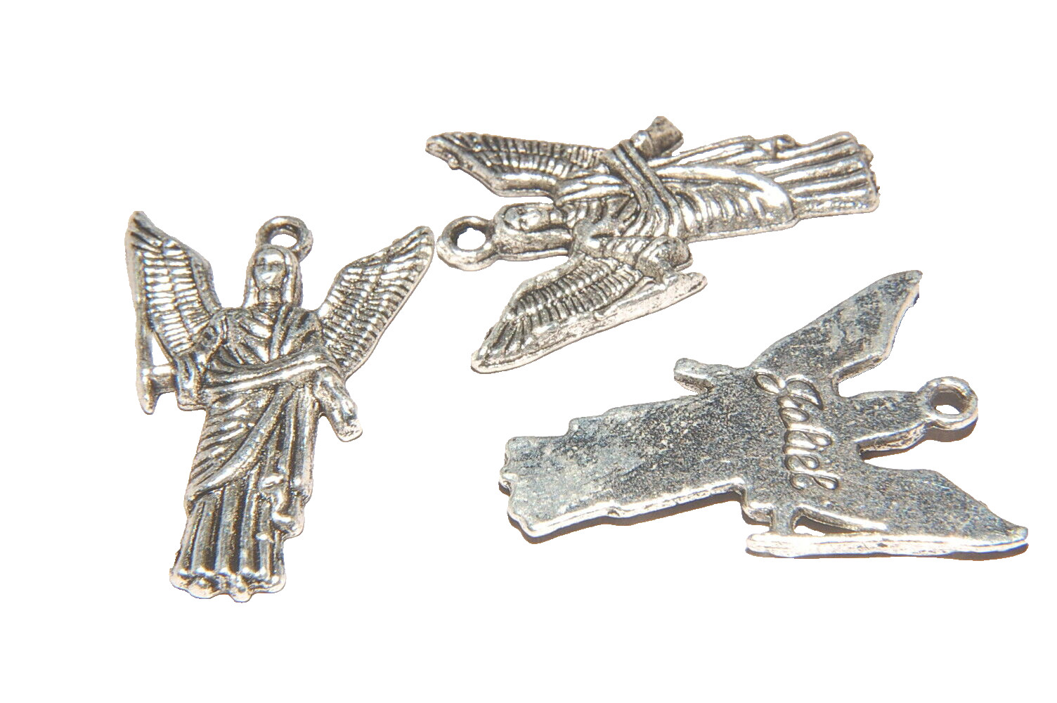 Angel Jeliel Guardian Helping Fidelity Fertility Charm Tibetan Silver J1095